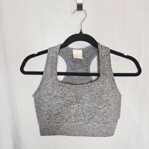 BuffBunny Collection Recharge Seamless Sports Bra in Gray - Size M
